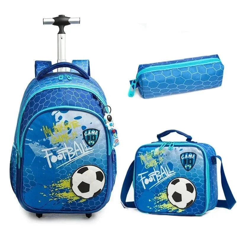 Motif Football 1 Sac à Dos et Roulettes Enfant Univers du Voyage