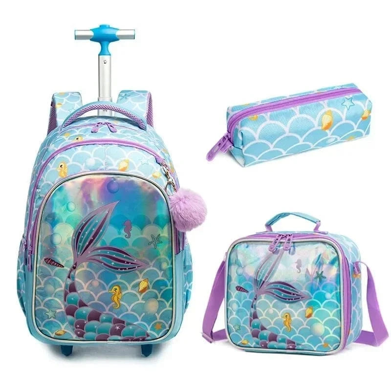 Motif Sirène 2 Sac à Dos et Roulettes Enfant Univers du Voyage