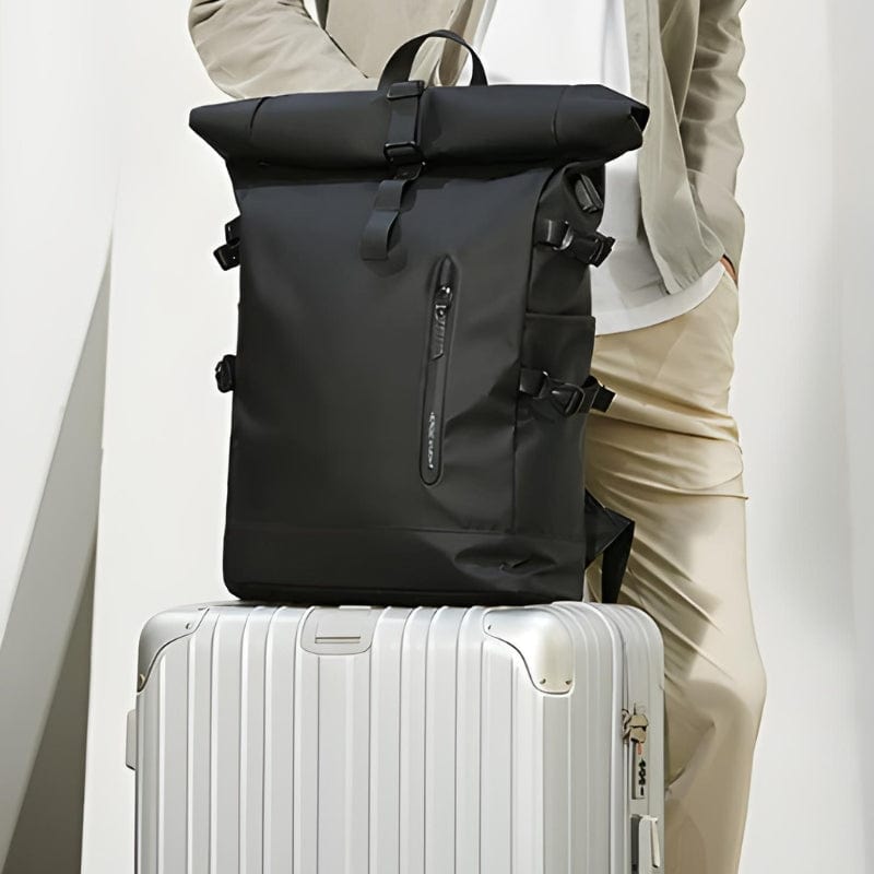 Sac à Dos Roll Top Imperméable Univers du Voyage