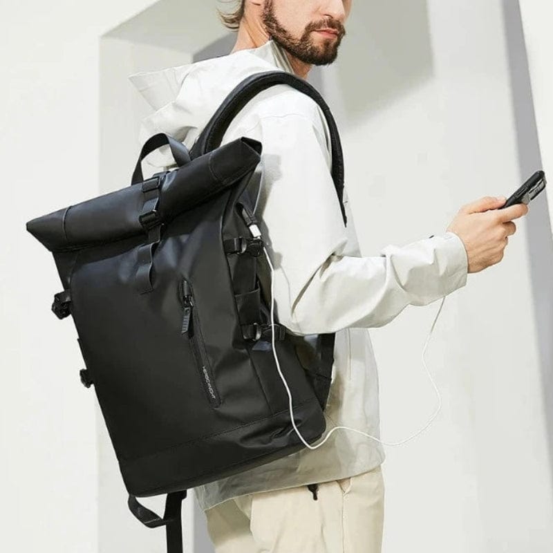 Sac à Dos Roll Top Imperméable Univers du Voyage