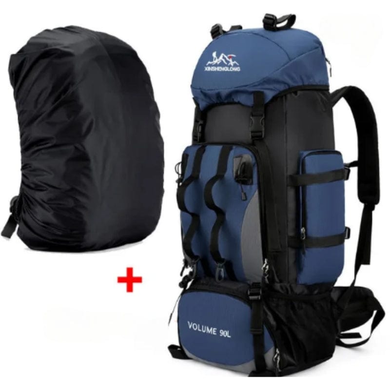Bleu Marine / Avec Housse Imperméable Sac à Dos Trekking Univers du Voyage