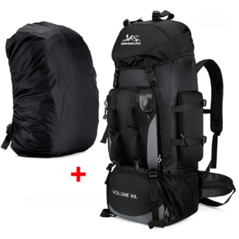 Noir / Avec Housse Imperméable Sac à Dos Trekking Univers du Voyage