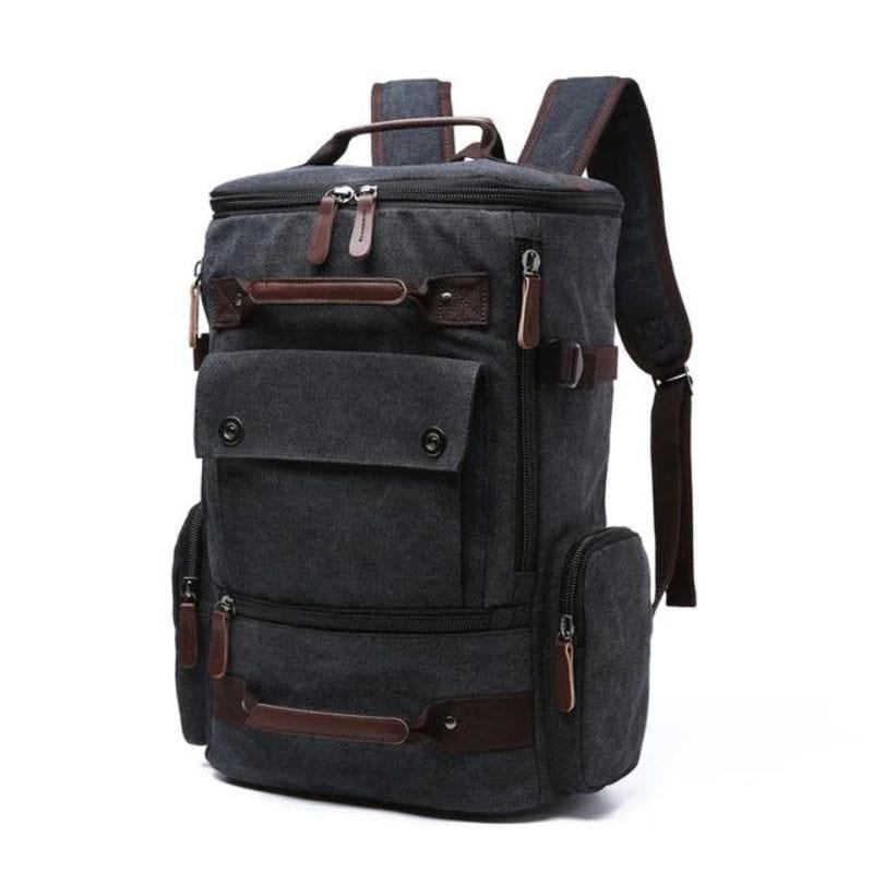 Noir Sac à Dos Vintage Univers du Voyage