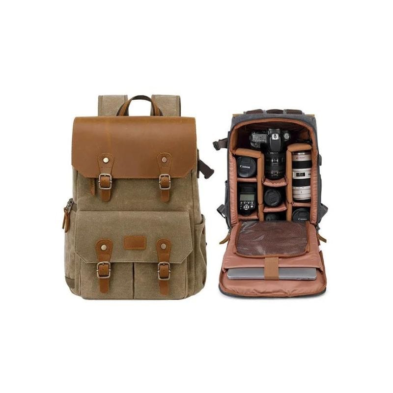 Kaki / Modèle 1 Sac à Dos Voyage Appareil Photo Univers du Voyage