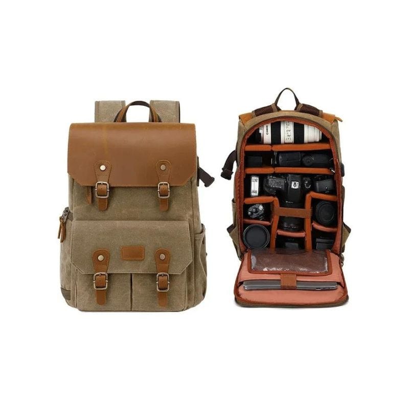 Kaki / Modèle 2 Sac à Dos Voyage Appareil Photo Univers du Voyage