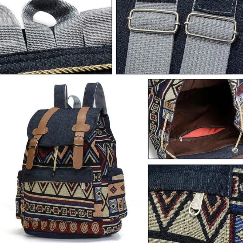 Sac à Dos Voyage Femme en Toile Univers du Voyage