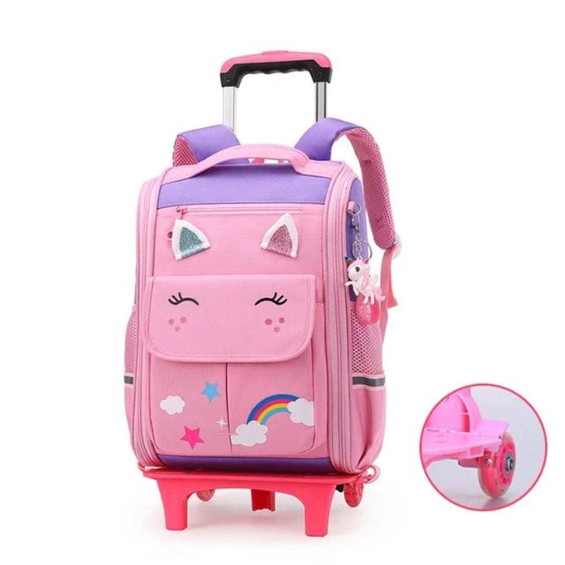 Rose et Violet / Avec des Roulettes Sac à Roulette Enfant Univers du Voyage