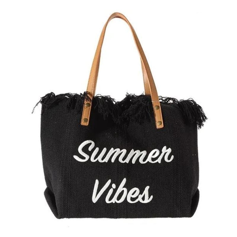 Noir Sac de Plage pour Femme Univers du Voyage