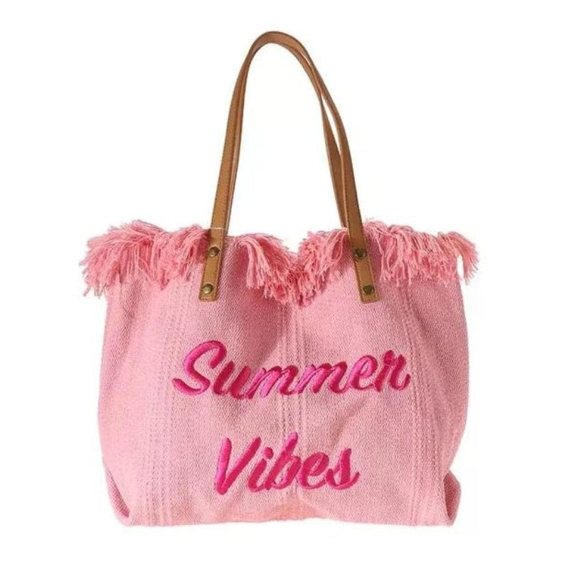 Rose Sac de Plage pour Femme Univers du Voyage