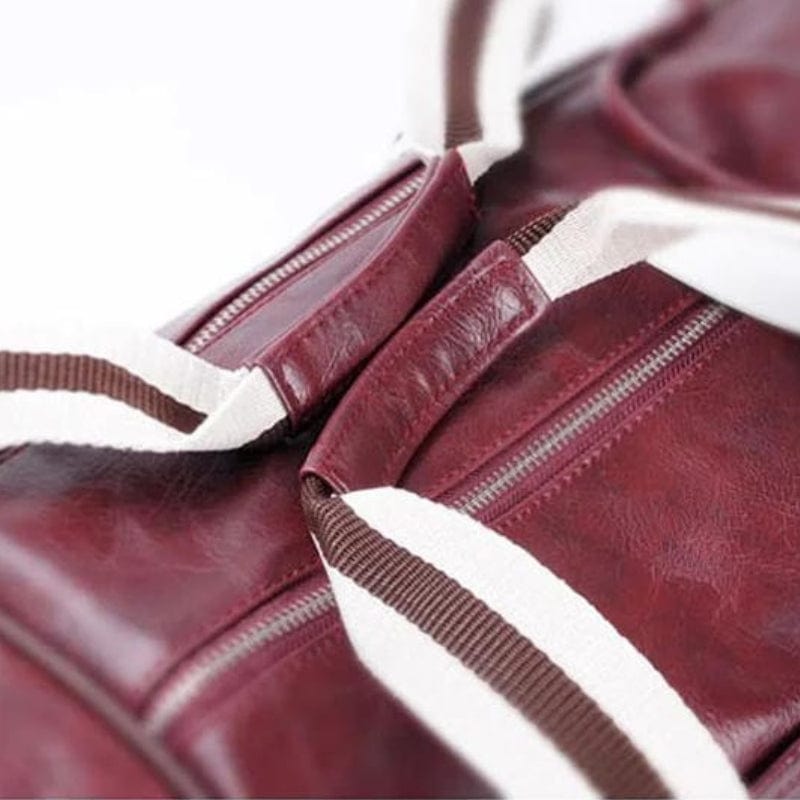 Sac de Sport PU Homme Vintage Univers du Voyage