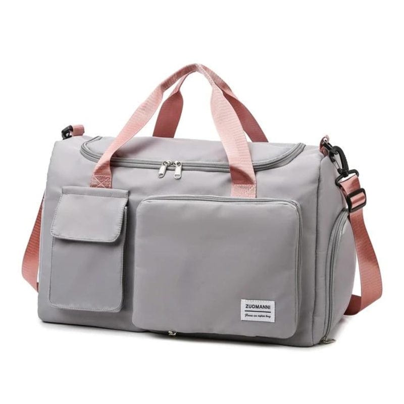 Gris et Rose Sac de Voyage Femme avec Rangement Chaussures Univers du Voyage
