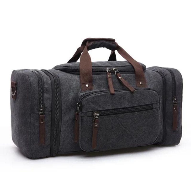 Noir Sac de Voyage Homme en Toile Univers du Voyage