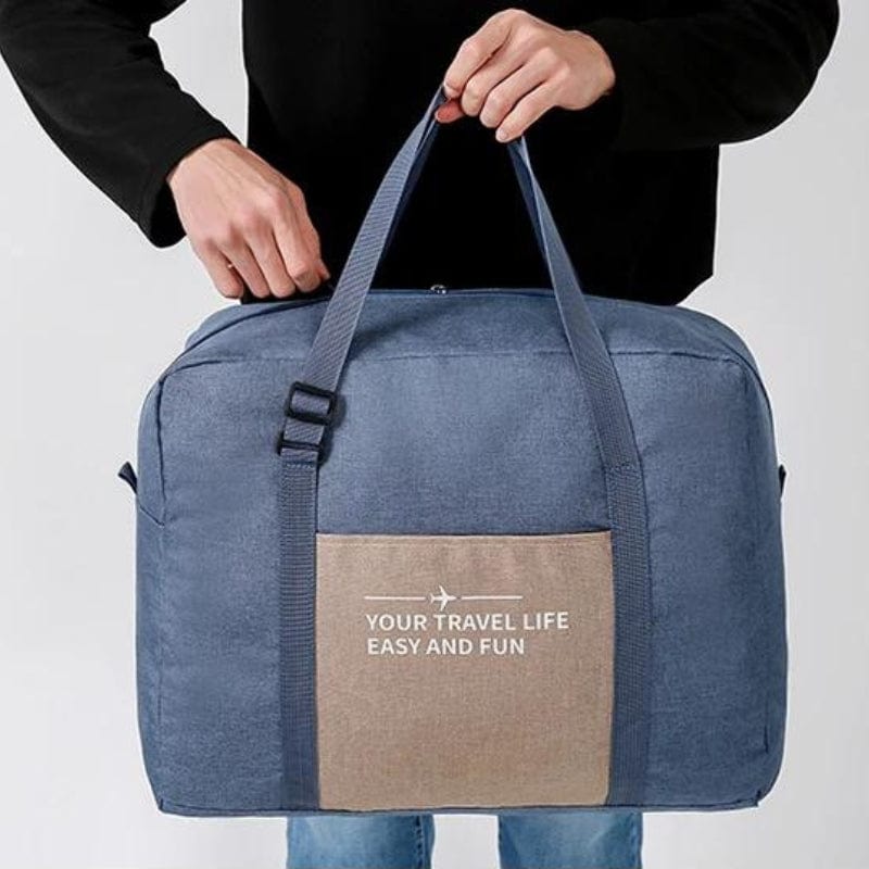 Bleu Sac de Voyage Pliable Pochette Univers du Voyage