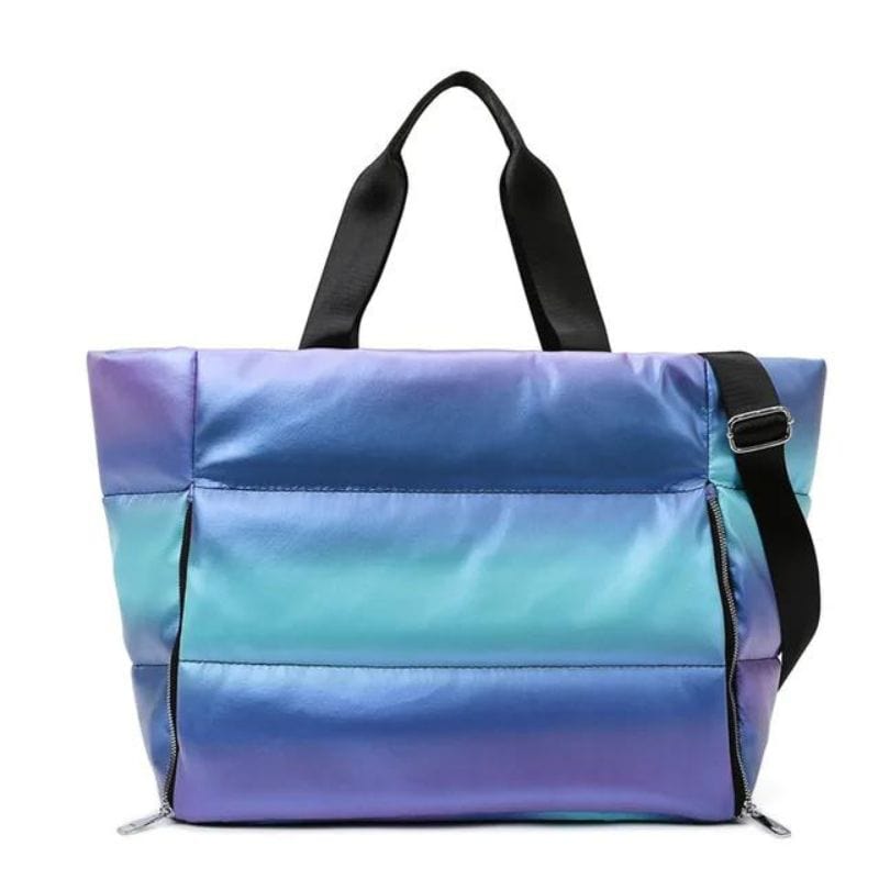 Arc-en-ciel bleu vif Sac Doudoune Femme Univers du Voyage