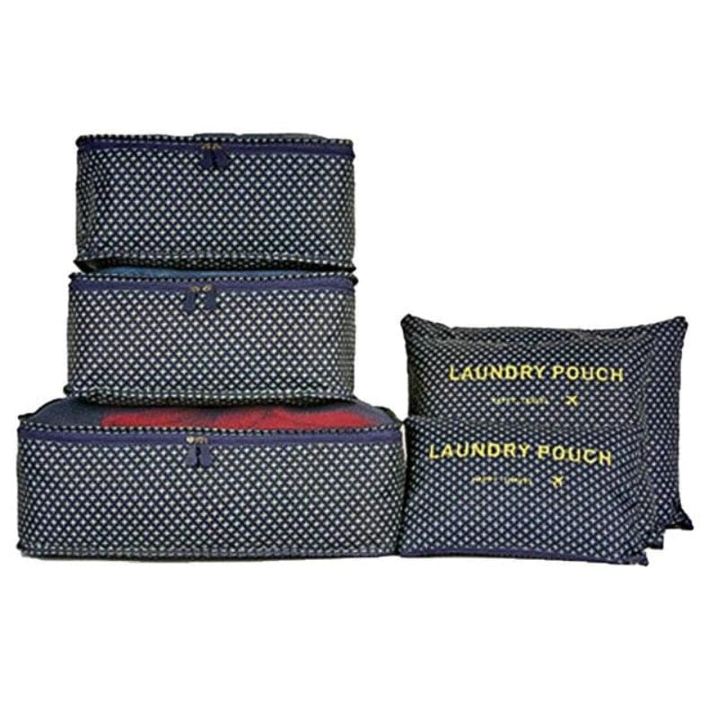 Bleu Motifs à Étoiles Sac Organisateur De Bagage Univers du Voyage