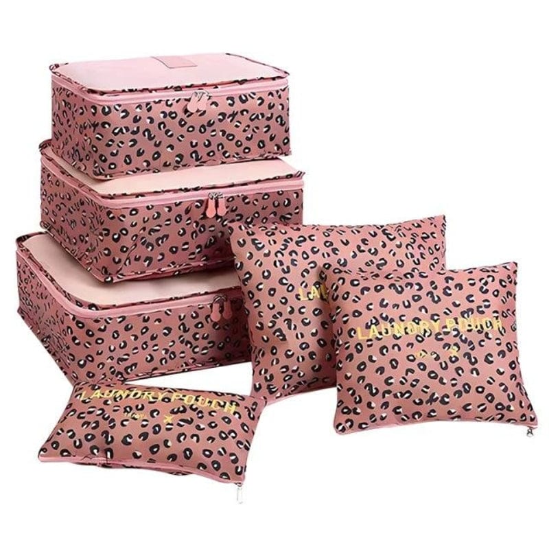 Imprimé Léopard Rose Sac Organisateur De Bagage Univers du Voyage