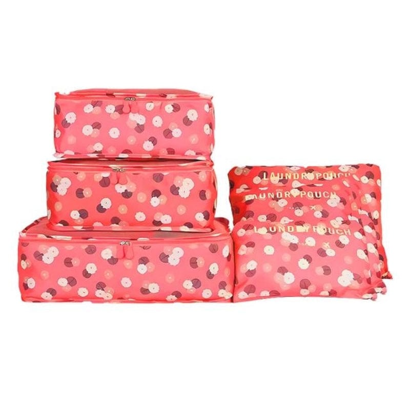 Rose Motifs à Fleurs Sac Organisateur De Bagage Univers du Voyage