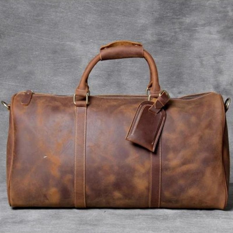 Marron / Modèle 5 Sac pour Homme en Cuir Univers du Voyage