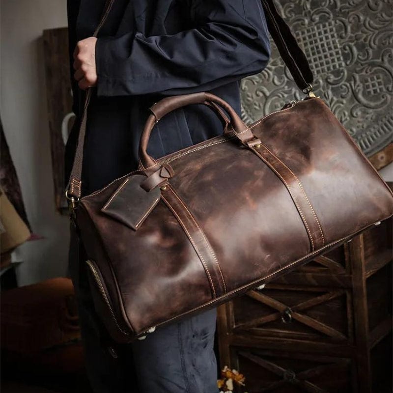 Sac pour Homme en Cuir Univers du Voyage