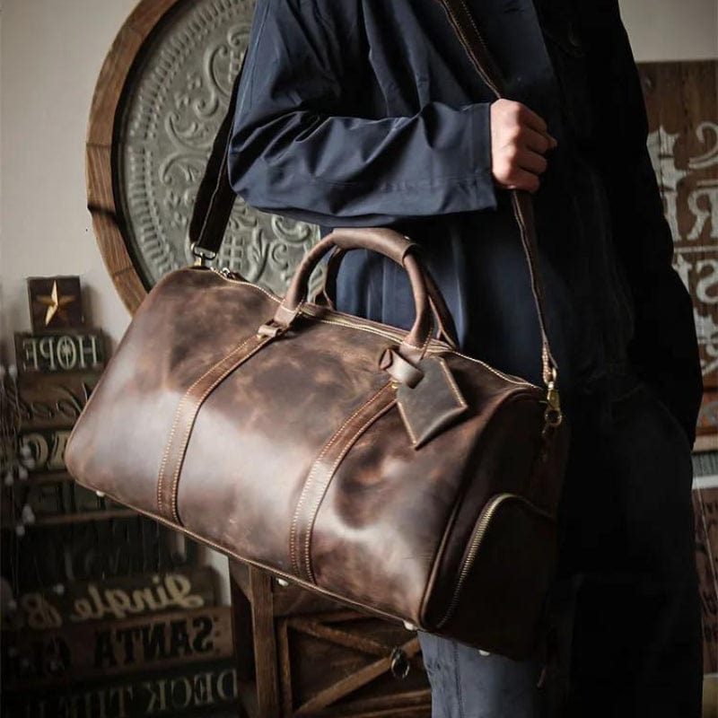 Sac pour Homme en Cuir Univers du Voyage