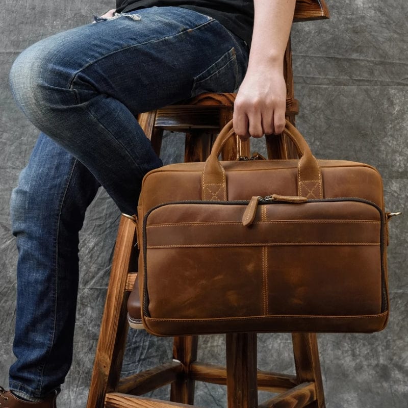 Sacoche Ordi Cuir Homme Univers du Voyage