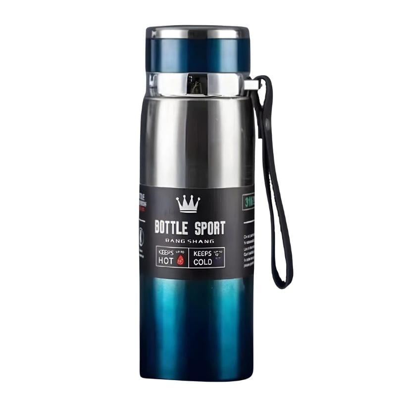 Bleu Thermos avec Filtre à Thé Univers du Voyage