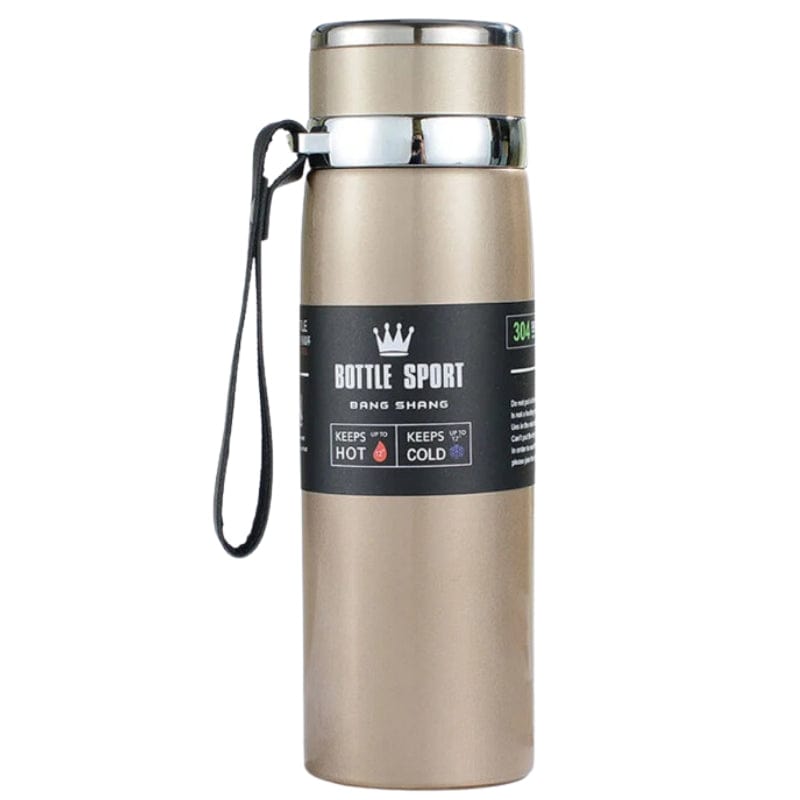 Doré Thermos avec Filtre à Thé Univers du Voyage