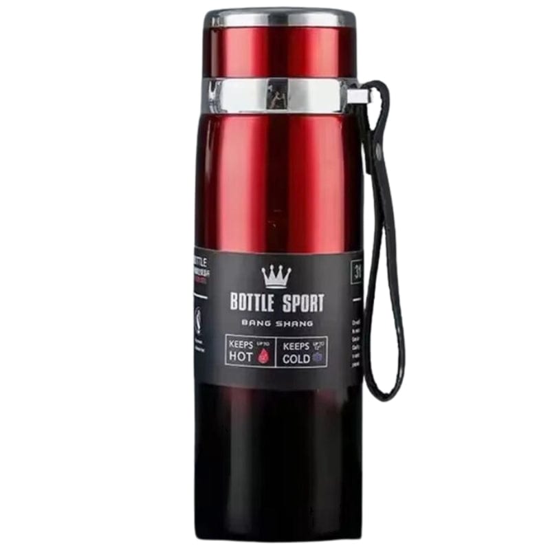Rouge Thermos avec Filtre à Thé Univers du Voyage