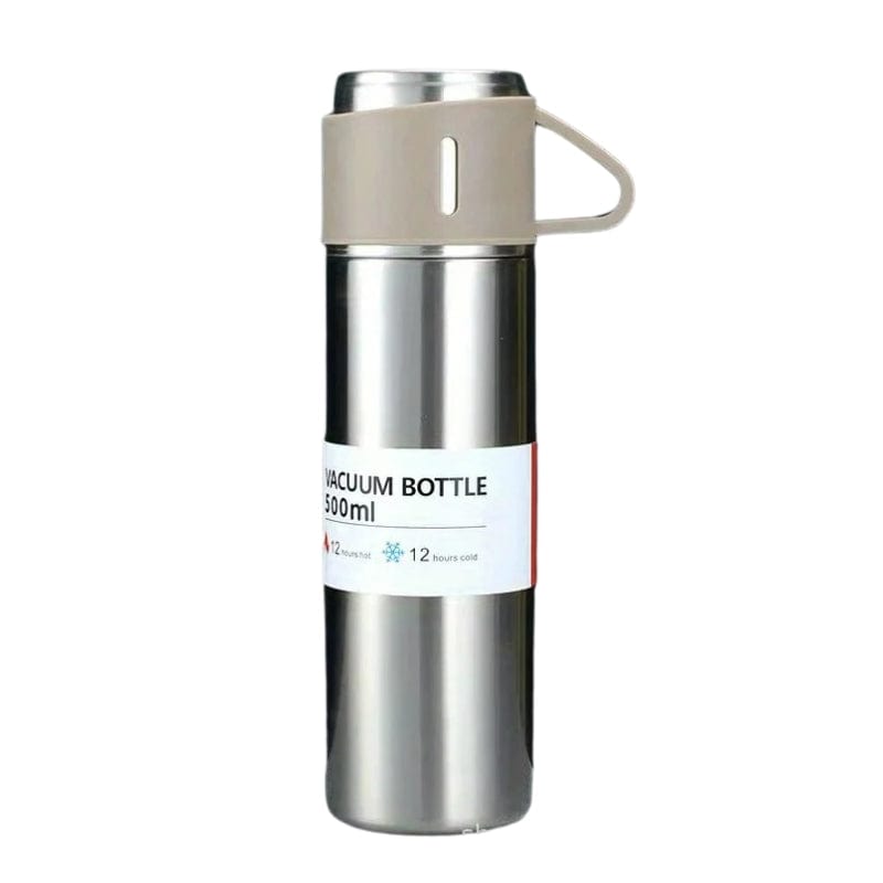 Beige Thermos Avec Tasse Univers du Voyage