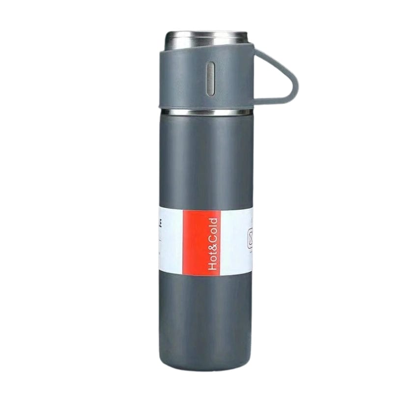 Gris Thermos Avec Tasse Univers du Voyage
