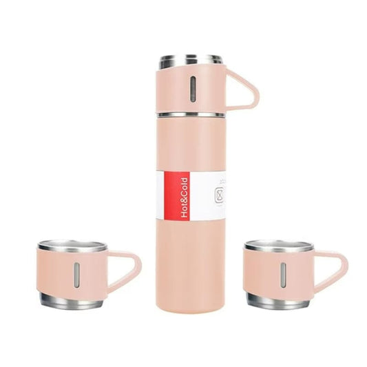 Rose Thermos Avec Tasse Univers du Voyage