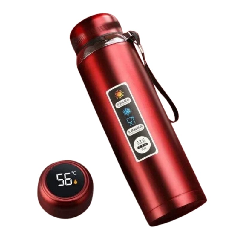 Rouge / 800ML Thermos Avec Température Univers du Voyage