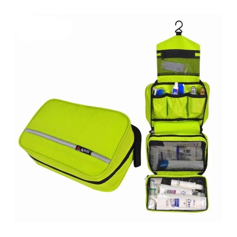 Vert Fluo Trousse De Toilette De Voyage Pour Homme à Accrocher Univers du Voyage