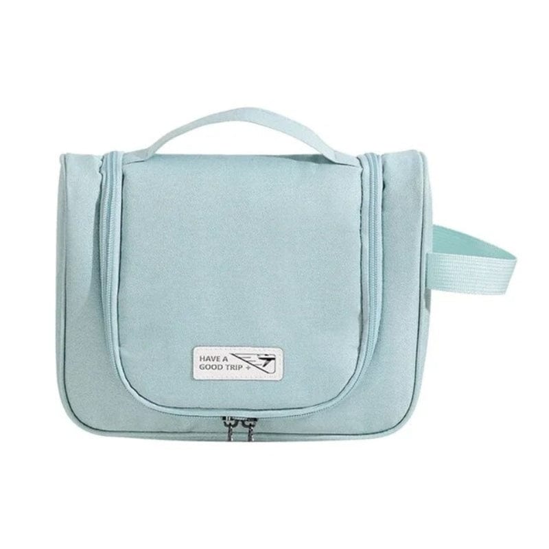Bleu Clair Trousse de Toilette Femme Pliable à Suspendre Univers du Voyage