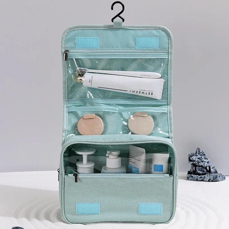 Trousse de Toilette Femme Pliable à Suspendre Univers du Voyage