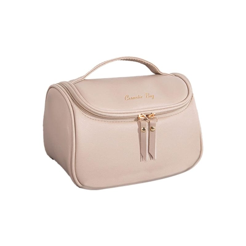 Beige Trousse de Toilette Femme PU Univers du Voyage