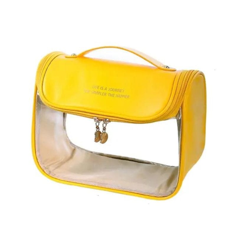 Jaune Trousse De Toilette Femme Transparente Univers du Voyage