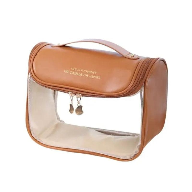 Marron Trousse De Toilette Femme Transparente Univers du Voyage