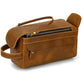 Marron Clair / Modèle 3 Trousse de Toilette Homme en Cuir Vintage Univers du Voyage