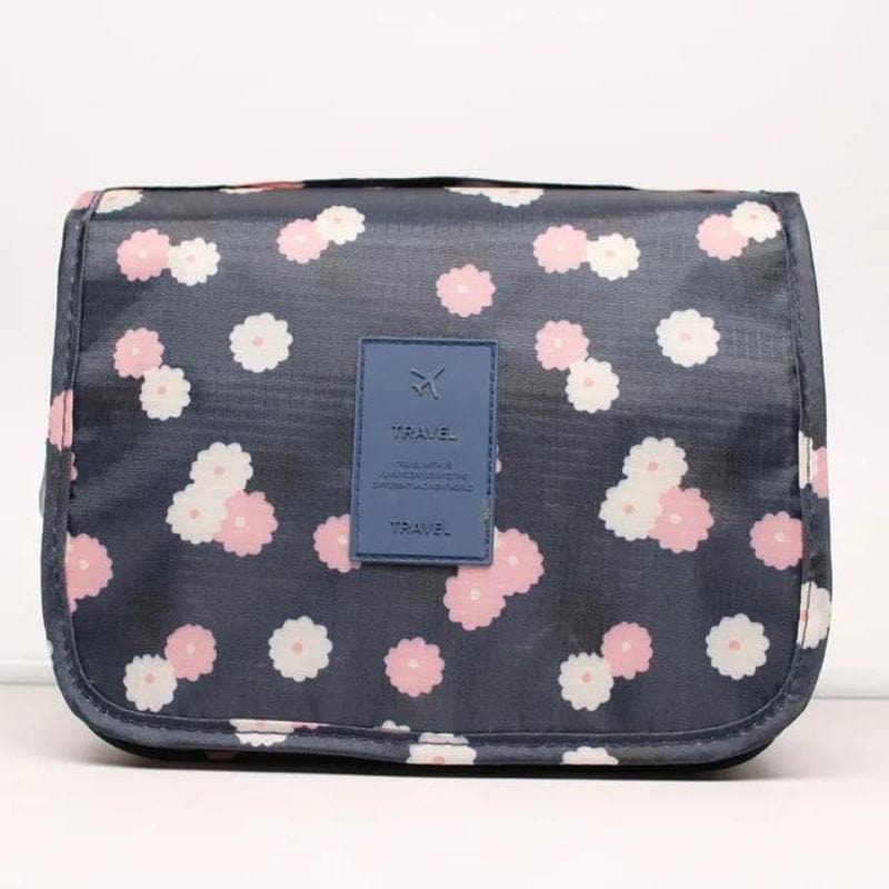 Bleu Motif à Fleurs Trousse de Toilette Originale Femme Univers du Voyage