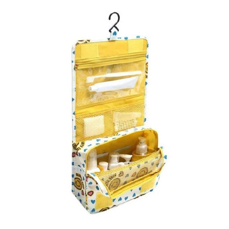 Jaune Motif Smileys Trousse de Toilette Originale Femme Univers du Voyage