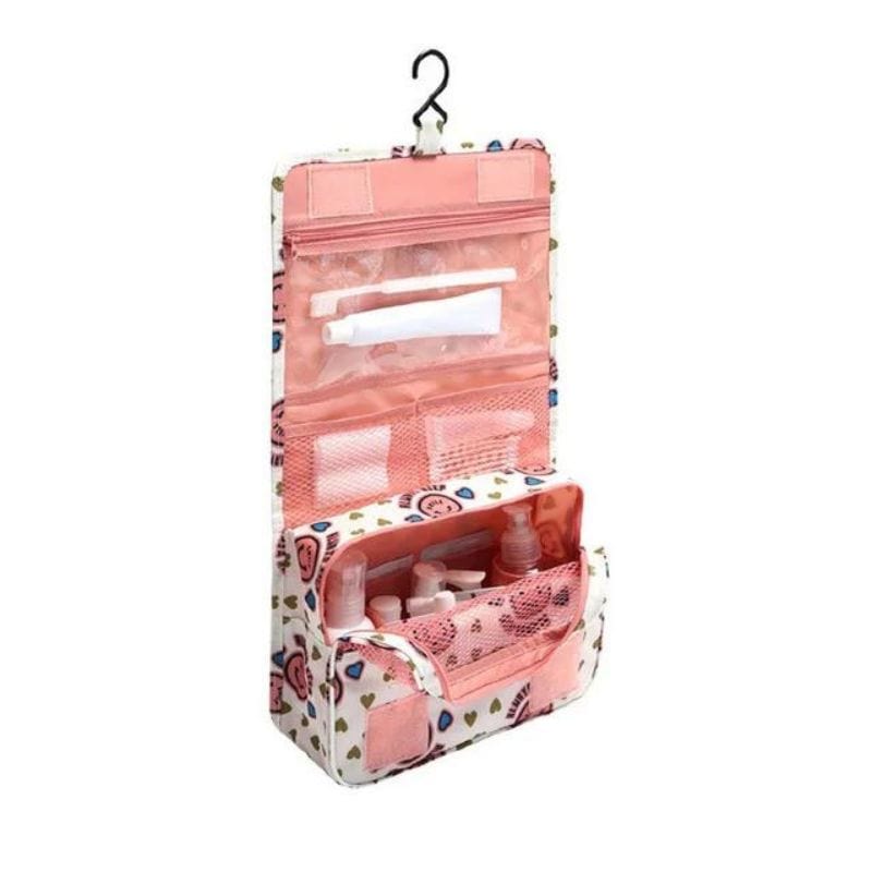 Rose Motif Smileys Trousse de Toilette Originale Femme Univers du Voyage