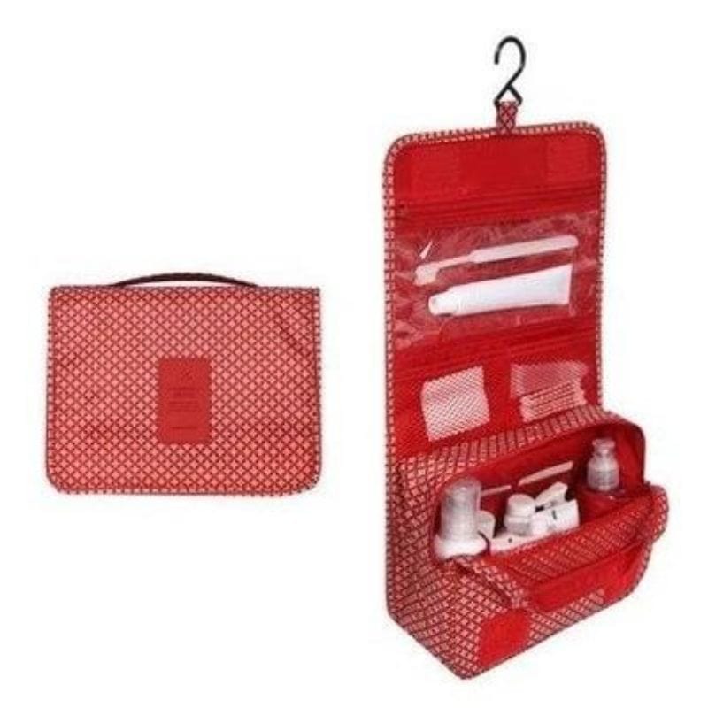 Rouge Motif Étoile Trousse de Toilette Originale Femme Univers du Voyage