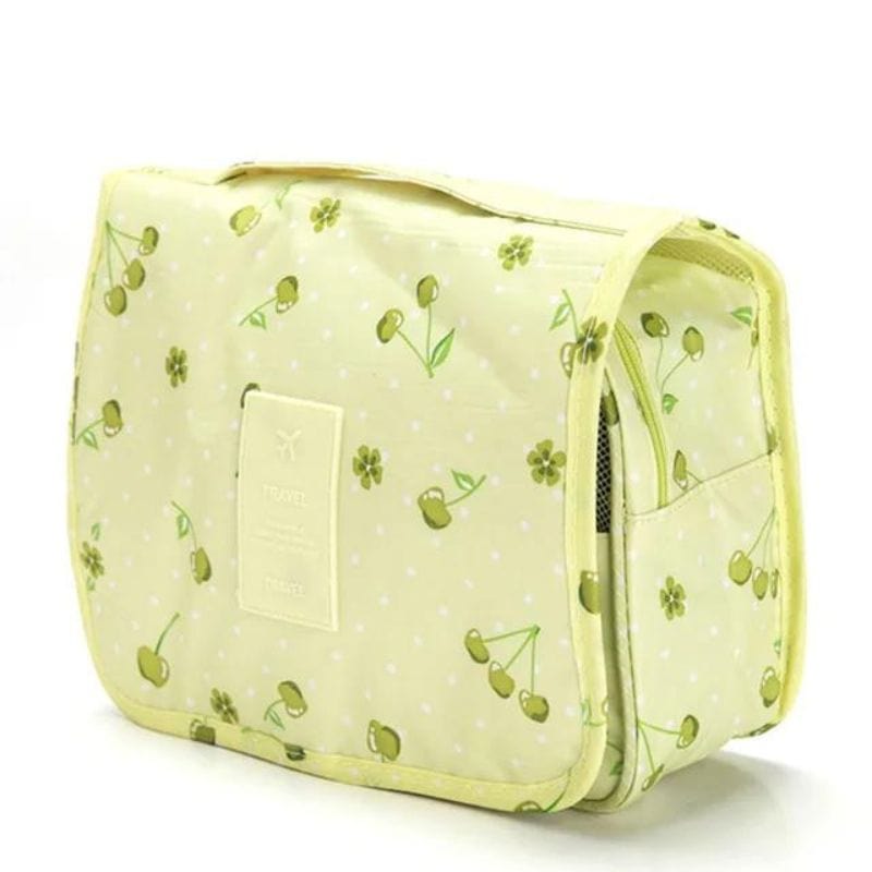Vert Motif Cerise Trousse de Toilette Originale Femme Univers du Voyage