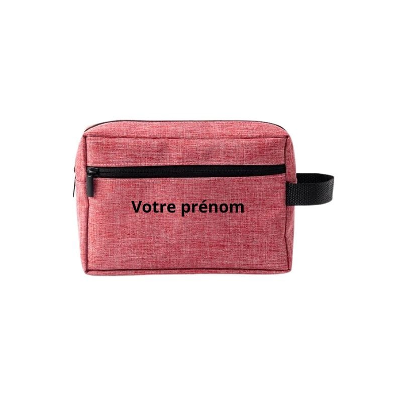 Rouge / Avec Gravure Personnalisée Trousse de Toilette Personnalisable Univers du Voyage