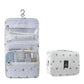 Blanc avec Motifs Trousse de Toilette Pliable à Suspendre Univers du Voyage