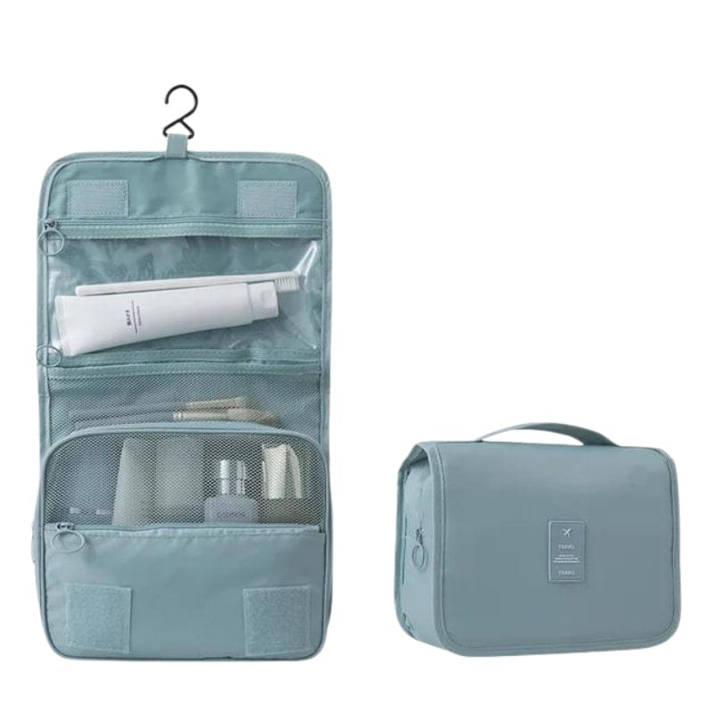 Bleu Ciel Trousse de Toilette Pliable à Suspendre Univers du Voyage
