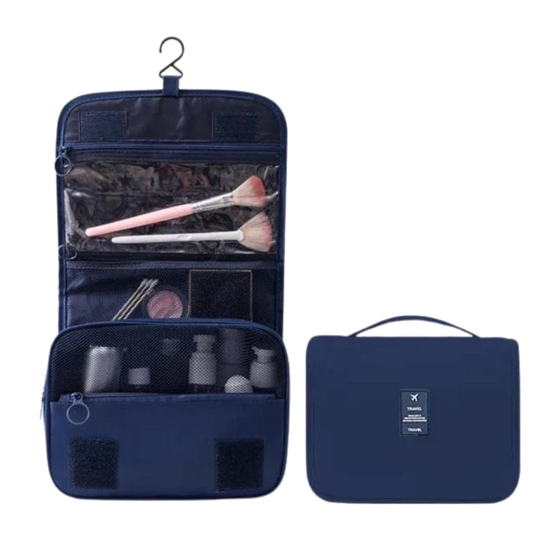 Bleu Marine Trousse de Toilette Pliable à Suspendre Univers du Voyage