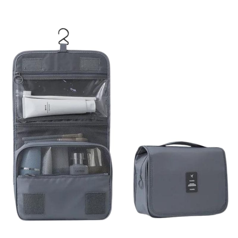Gris Trousse de Toilette Pliable à Suspendre Univers du Voyage