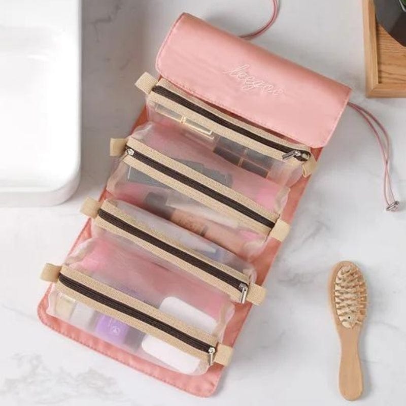 Rose 2 Trousse de Toilette Pliable à Suspendre Univers du Voyage